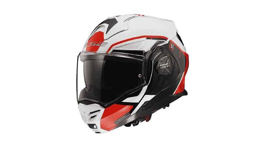 CASCO LS2 ABATIBLE FF901 ADVANT X METRYK GLOSS WHITE RED