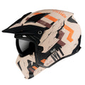 Casco MT Streetfigther Skull  A14 Matt Orange talla L