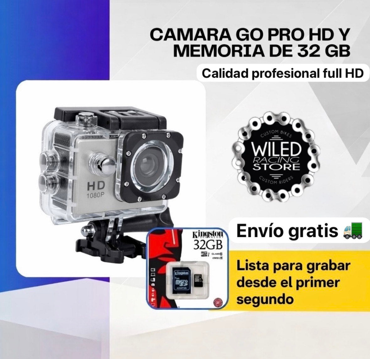 Camara Go Pro HD y Memoria De 32 GB