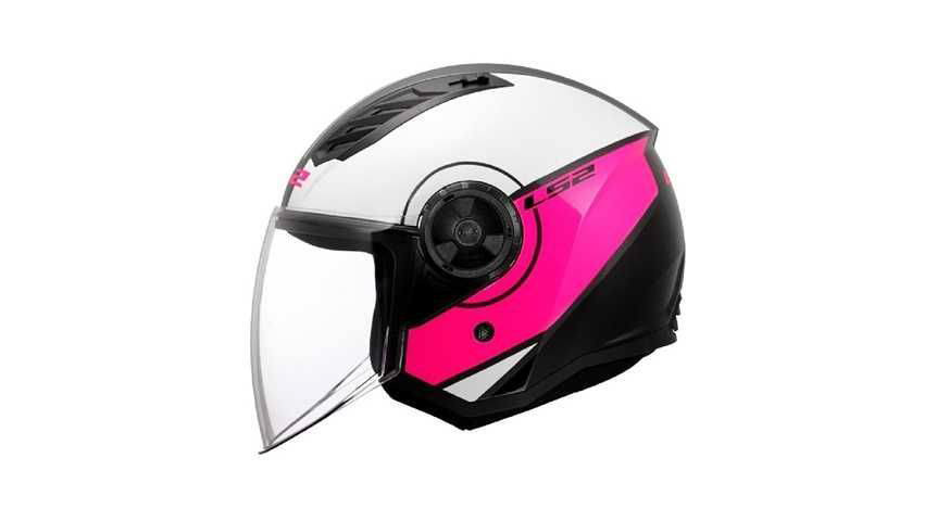 CASCO LS2 ABIERTO OF616 AIRFLOW II S COVER WHITE PINK