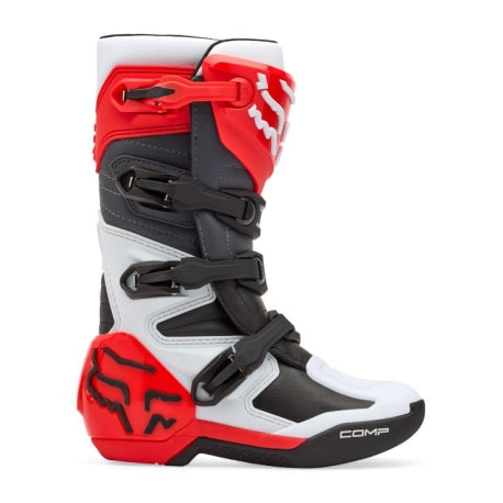 Botas Infantiles Fox Comp Color Blanco / Rojo Fluor