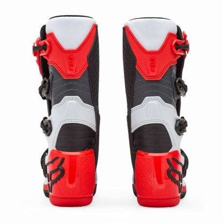 Botas Infantiles Fox Comp Color Blanco / Rojo Fluor