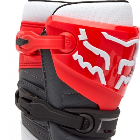 Botas Infantiles Fox Comp Color Blanco / Rojo Fluor