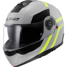 CASCO LS2 ABATIBLE FF908 STROBE II AUTOX GREY H-V YELLOW