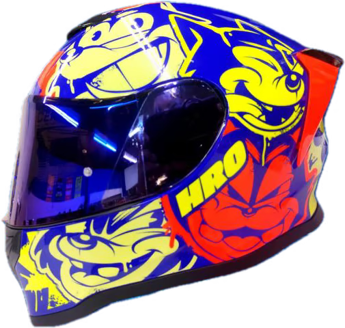 CASCO HRO INTEGRAL 506 SP BLACK CAT AZ.B AM.N VISOR SM.CL.IR.AZ  / M-L