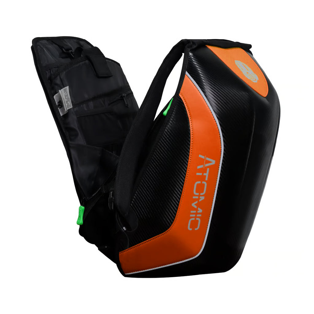 MOCHILA RACING ATOMIC JETPACK EXPANDIBLE 30 A 35 LTS - NARANJA