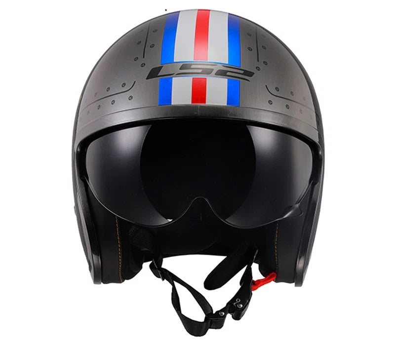 CASCO LS2 ABIERTO OF599 SPITFIRE II BOMBRIDER BRUSHED ALLOY